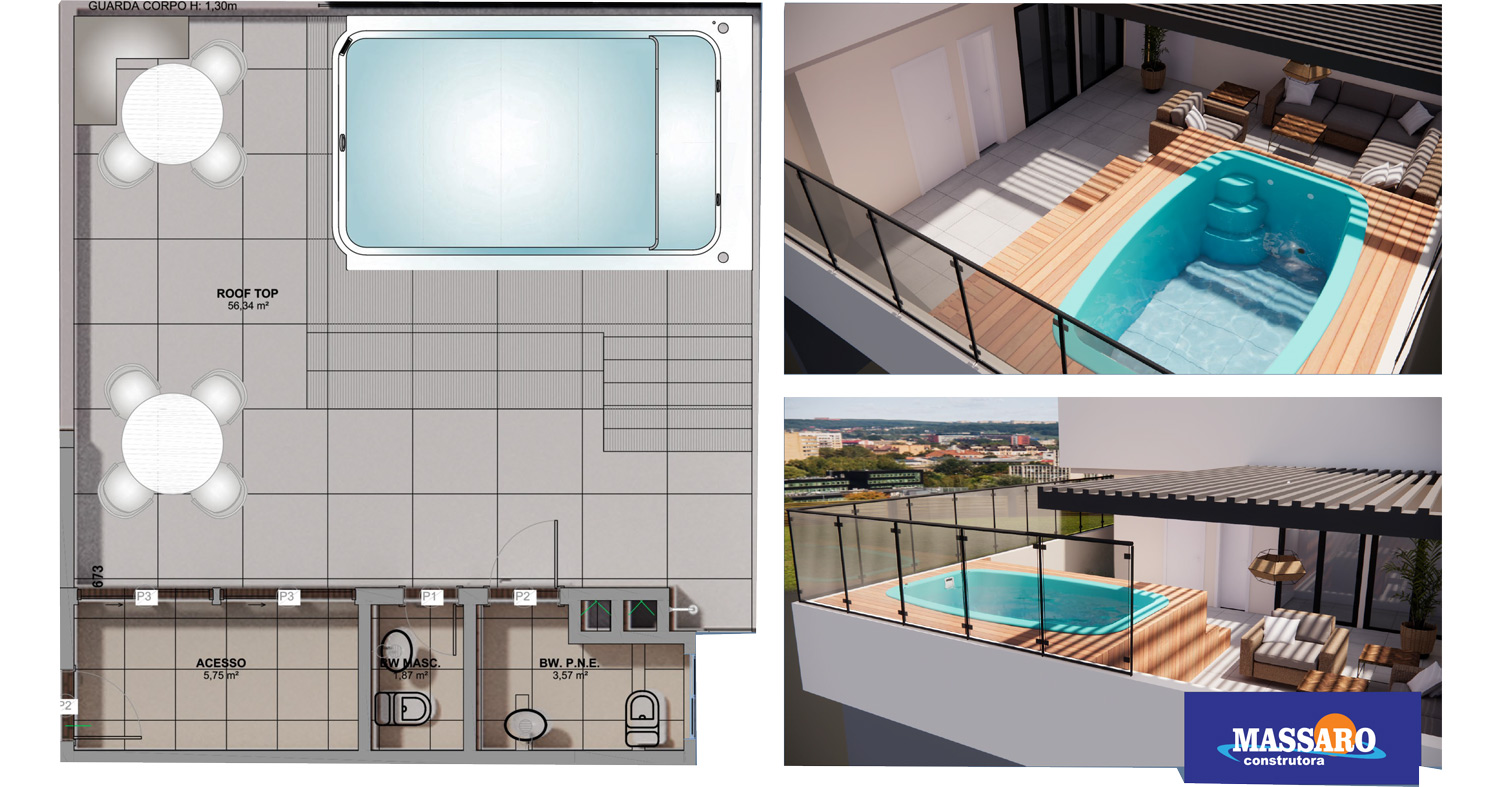 Rooftop - Piscina Coletiva